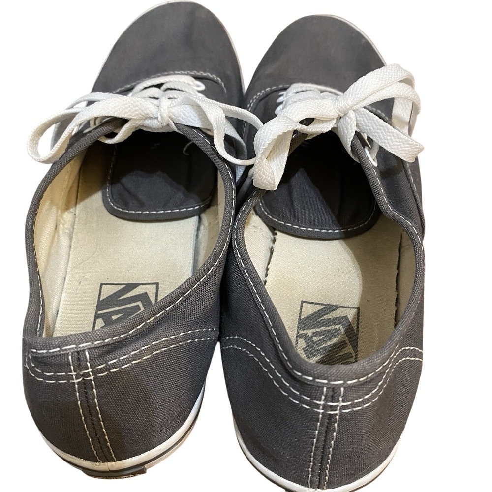Vans Low Top Gray Canvas Lace Up Shoes Unisex Women's Size 9 Sneakers - Picture 2 of 5